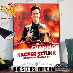 Official Kacper Sztuka Is The Italian F4 2023 Champion Poster Canvas