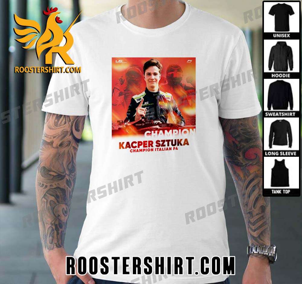Official Kacper Sztuka Is The Italian F4 2023 Champion T-Shirt