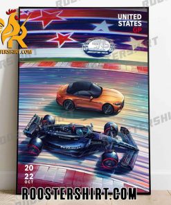 Official Mercedes-AMG PETRONAS F1 Team United States GP 2023 Poster Canvas