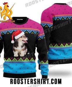 Pembroke Welsh Corgi Santa Hat Ugly Christmas Sweater