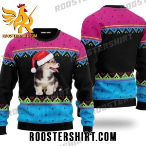 Pembroke Welsh Corgi Santa Hat Ugly Christmas Sweater