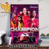 Presenting F1 Academy Champion Marta Garcia Her Trophy Poster Canvas