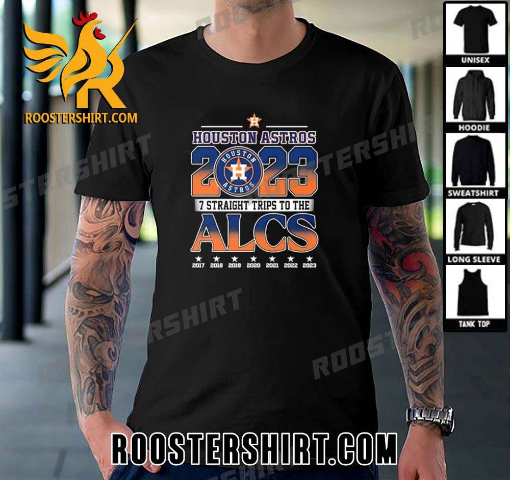 Quality 2023 Houston Astros 7 Straight Tríp To The ALCS Unisex T-Shirt