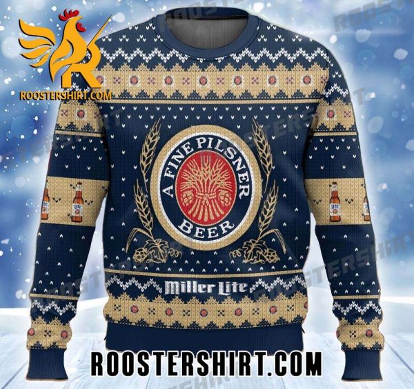 Quality A Fine Pilsner Beer Miller Lite Ugly Sweater Gift For True Lover