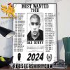 Quality Bad Bunny Most Wanted Tour 2024 Poster Canvas