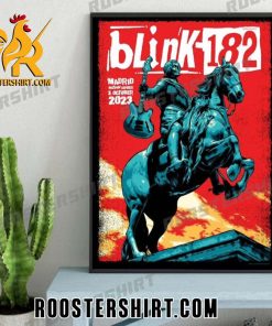 Quality Blink 182 Event Poster World Tour Tuesday 3 October 2023 WiZink Center Madrid Spain Poster Canvas