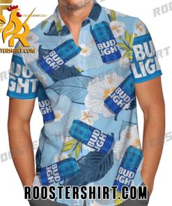 Quality Bud Light Tropical Leaf Summer Hawaiian Shirt