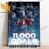 Quality Colorado Avalanche Reach 11000 Franchise Goals Poster Canvas