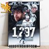 Quality Congratulations to Anze Kopitar 1297 NHL Games Played All With The Los Angeles Kings Poster Canvas