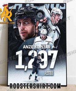 Quality Congratulations to Anze Kopitar 1297 NHL Games Played All With The Los Angeles Kings Poster Canvas