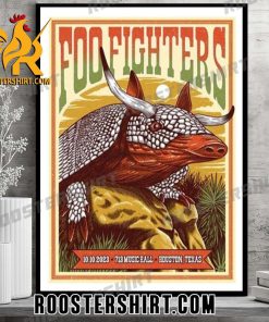 Quality Foo Fighters Music Hall Houston Texas Let’s Rock Poster Canvas