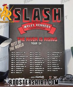 Quality Guns N Roses And Slash Tour ft Myles Kennedy And The Conspirators The River Is Rising Tour 24 Schedule List Poster Canvas