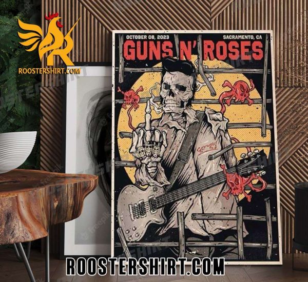 Quality Guns N Roses At Discovery Park Sacramento California World Tour PowerTrip Poster Canvas