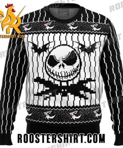Quality Jack Skellington The Nightmare Before Christmas Ugly Christmas Sweater With Black White Color