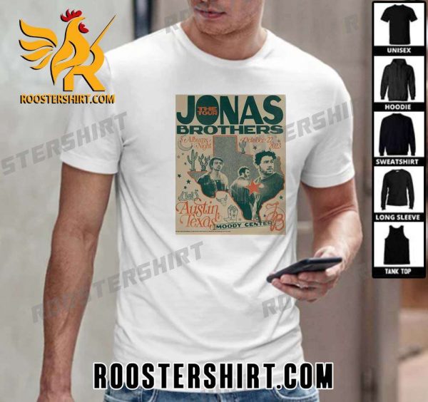 Quality Jonas Brothers Austin Texas Moody Center The Tour T-Shirt