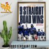 Quality MLB Texas Rangers Got 9 Straight Road Wins Longest Streak To Begin A Postseason Poster Canvas