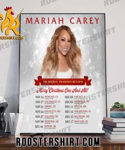 Quality Mariah Carey Merry Christmas One And All Tour Poster Canvas