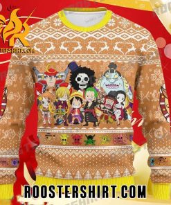 Quality Merry Mugiwara Pirates One Piece Chibi Ugly Christmas Sweater