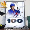 Quality New York Rangers Kaapo Kakko 100 Career Points Poster Canvas