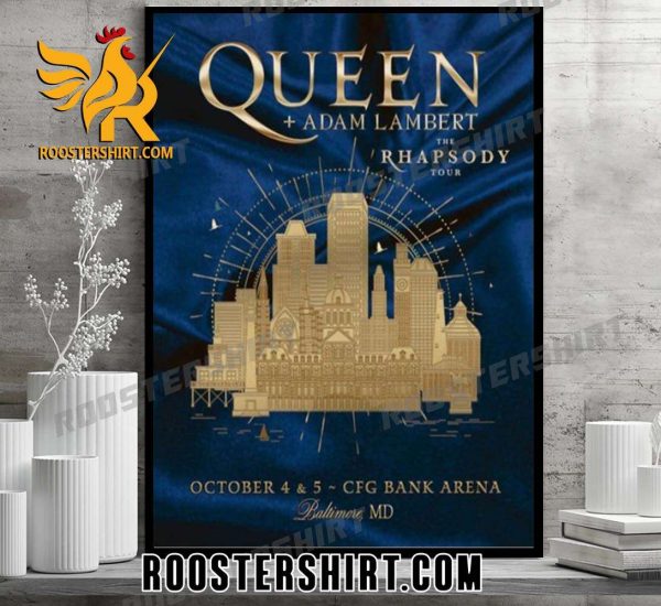 Quality Queen And Adam Lambert The Rhapsody Tour Poster Canvas