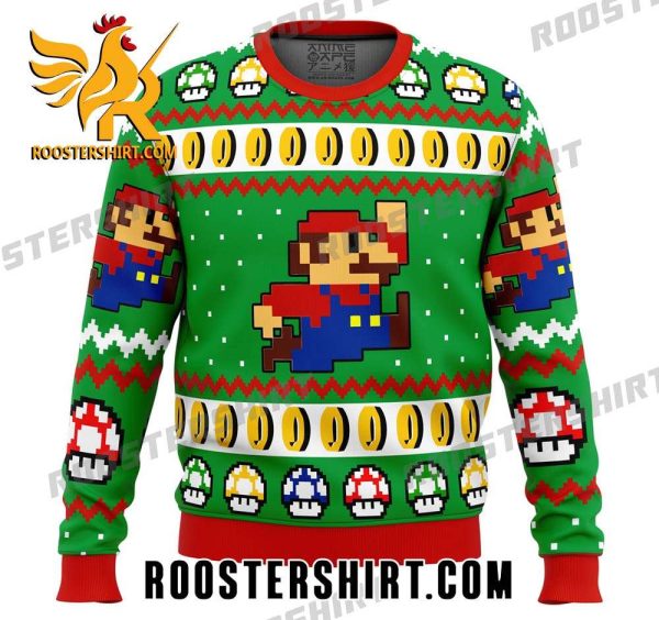 Quality Super Mario Jump Ugly Christmas Sweater