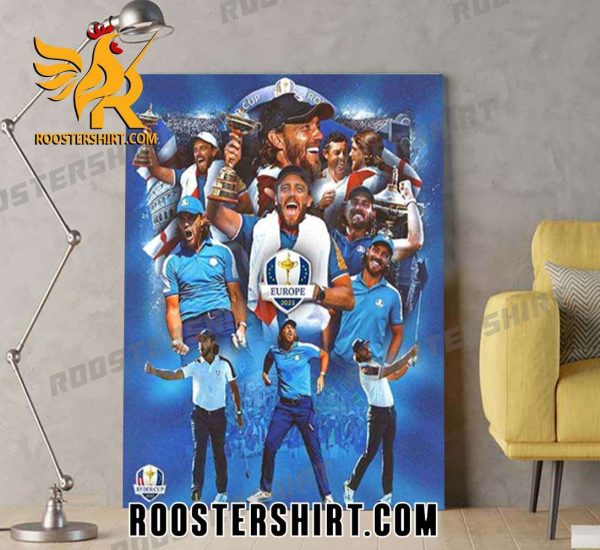 Quality Team Europe Golf The Man Who Sealed Victory In Ryder Cup 2023 Poster Canvas