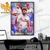 Quality The First-Pitch Home Run at MLB Postseason For Kyle Schwarber Philadelphia Phillies Poster Canvas