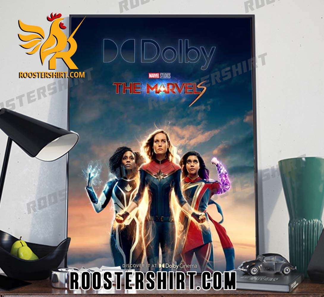 Quality The Marvels Dolby Poster Captain Marvel Is Back For A Cosmic Team Up Poster Canvas
