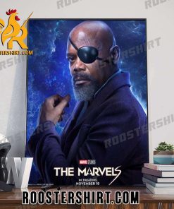 Quality The Marvels Nick Fury Characters Poster In Theaters Poster Canvas
