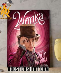 Quality Timothee Chalamet as Willy Wonka in Wonka Movie Poster Canvas