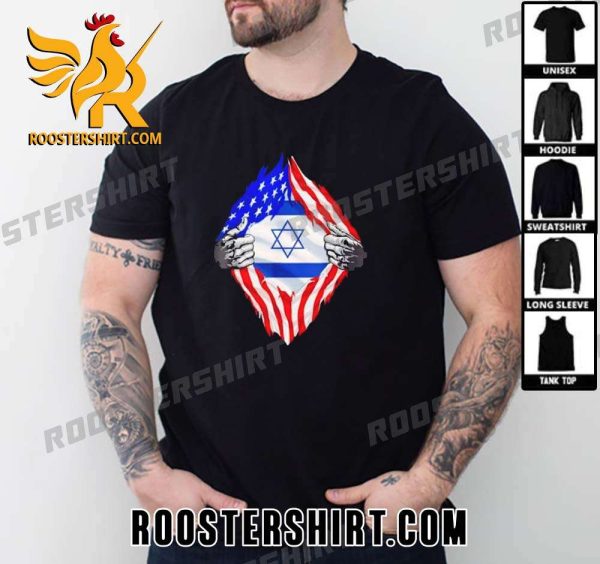 Quality Usa Israel flag American israelI roots jewish Unisex T-Shirt