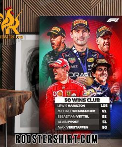 Quality Welcome Max Verstappen Of Red Bull Racing To The F1 50 Wins Club After United States GP 2023 Poster Canvas
