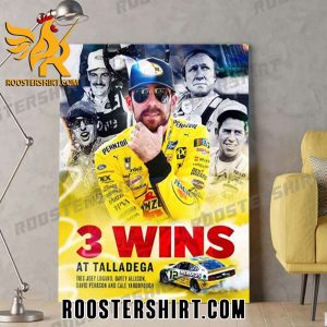 Quality YRB Ryan Blaney Of Team Penske Joined An Elite Group Of Champion And NASCAR Inductees 2023 Poster Canvas