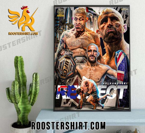 Respect Champion Alexander Volkanovski UFC 294 Poster Canvas
