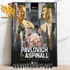 Sergei Pavlovich Vs Tom Aspinall Interim UFC Heavyweight Title Poster Canvas