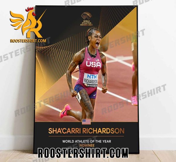 Sha’Carri Richardson World Athlete Of The Year Nominee Poster Canvas