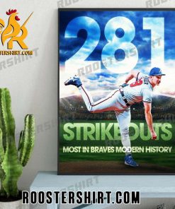 Spencer Strider 281 Strikeouts Most In Atlanta Braves Modern History Poster Canvas