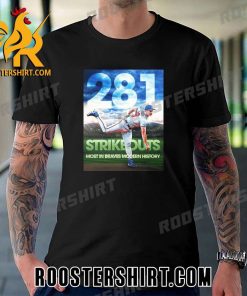 Spencer Strider 281 Strikeouts Most In Atlanta Braves Modern History T-Shirt