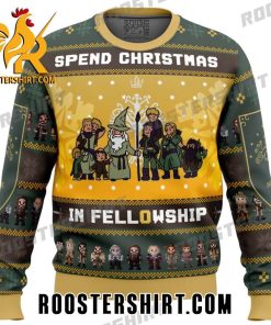 Spend Christmas In Fellowship Lord Of The Rings Ugly Christmas Sweater