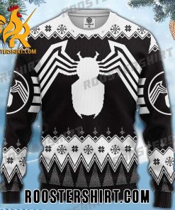 Spiderman Logo Back And White Ugly Christmas Sweater