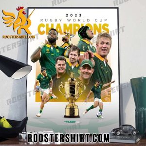 Springboks South Africa national rugby union team Back To Back World Champions 2023 Poster Canvas