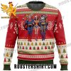 Superman And Wonder Woman With Batman Cosplay Santa Claus Delivers Gifts Ugly Christmas Sweater