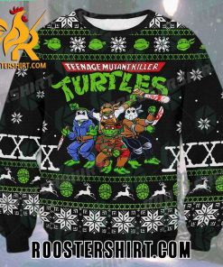 Teenage Mutant Ninja Turtles Horror Characters Halloween Ugly Christmas Sweater Gift For Ninja Turtle Fans