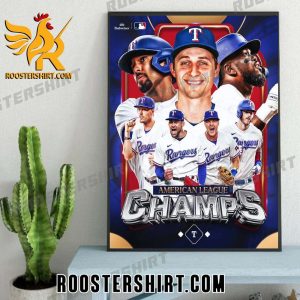 Texas Rangers Champions 2023 American League Champs Poster Canvas