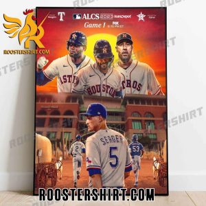 Texas Rangers Vs Houston Astros Game 1 ALCS 2023 MLB Poster Canvas