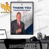 Thank You For 40 Years Of Broadcast Excellence Dick Bremer Signature Poster Canvas