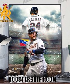 Thank You Miguel Cabrera illustrious MLB career came to an end Poster Canvas
