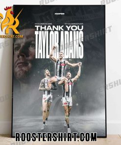 Thank You Taylor Adams Collingwood FC Poster Canvas