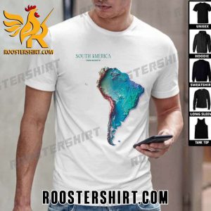 Topography map of South America T-Shirt