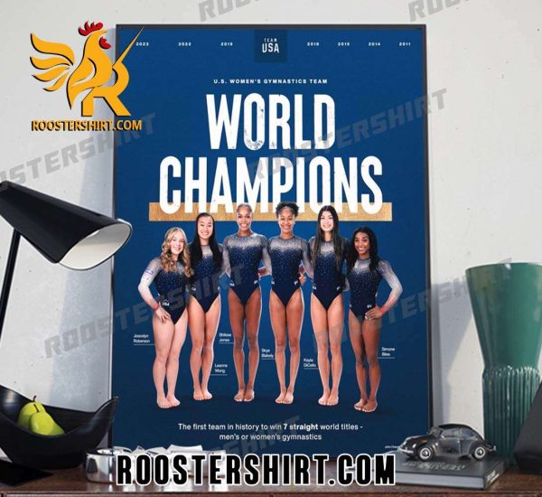 US Womens Gymnastics Team World Champions 2023 Team USA Poster Canvas